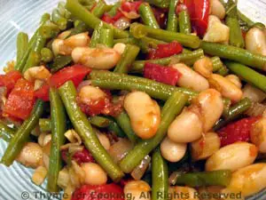 Green and White Beans with Tomatoes, Shallots and Sage