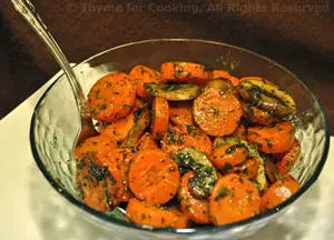 Butter Braised Carrots with Mushrooms