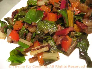Sautéed Chard with Red Pepper